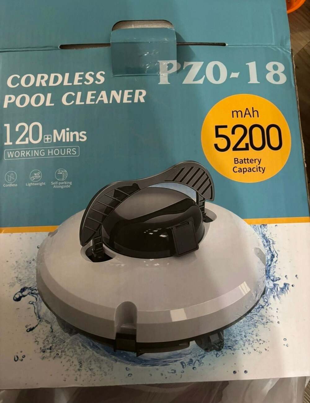 KOSGHO Cordless Robotic Pool Cleaner, Automatic Pool Vacuum with Dual-Drive Moto